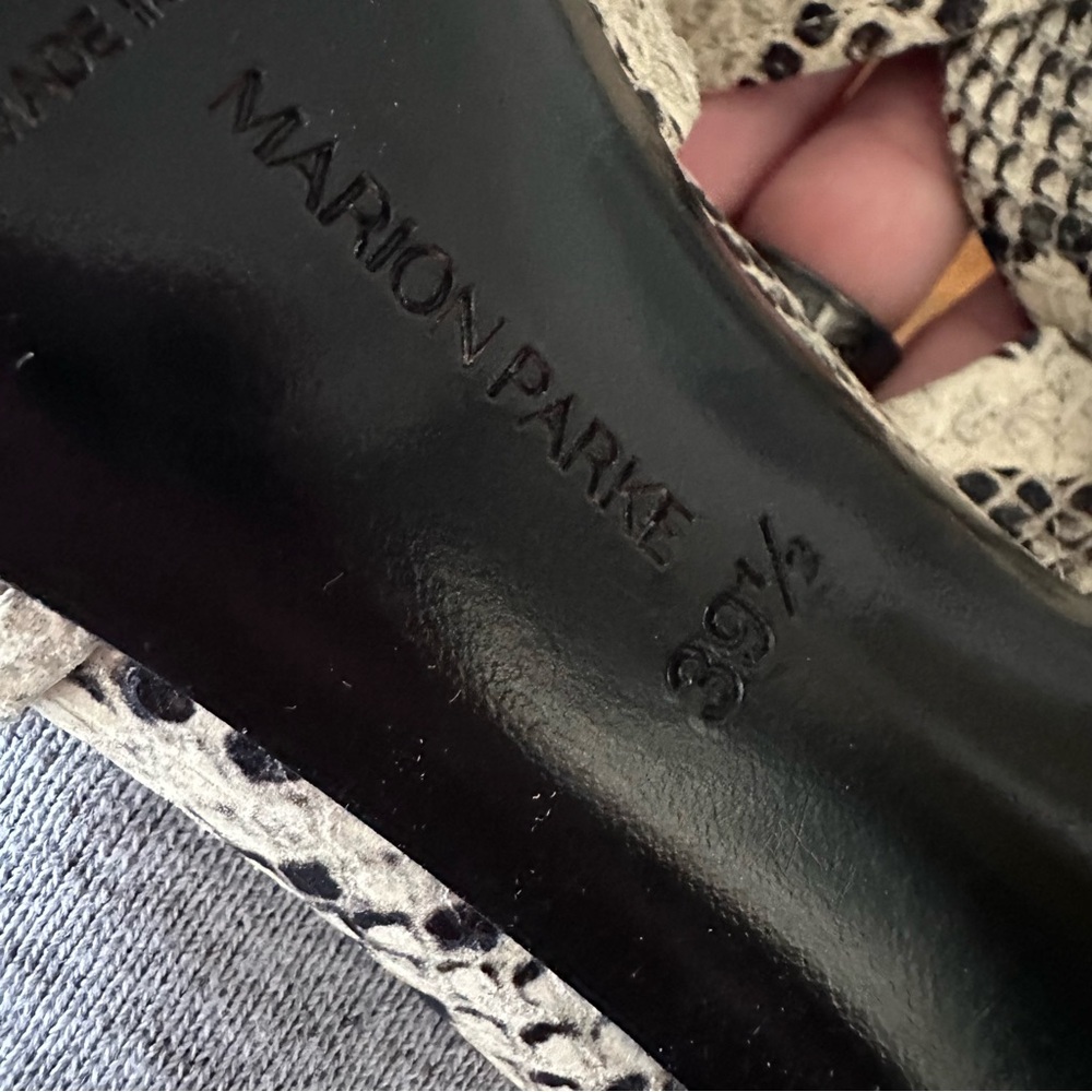 Marion Parke Bella Python Snake-Print Ankle Tie H… - image 5